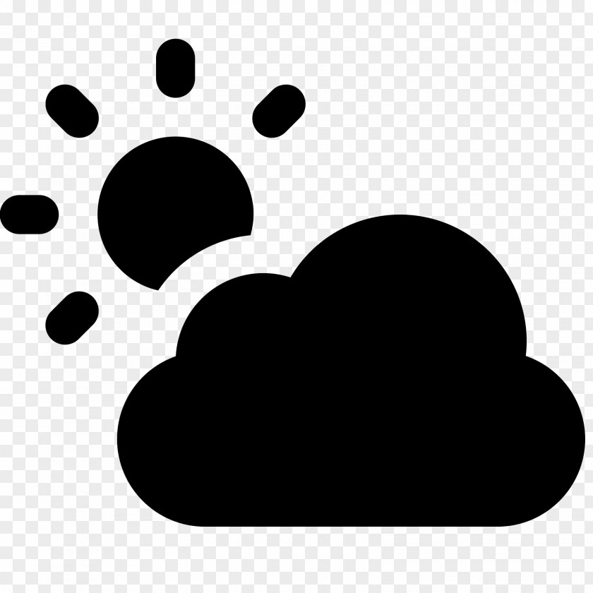 Cloudy Black Silhouette White Clip Art PNG