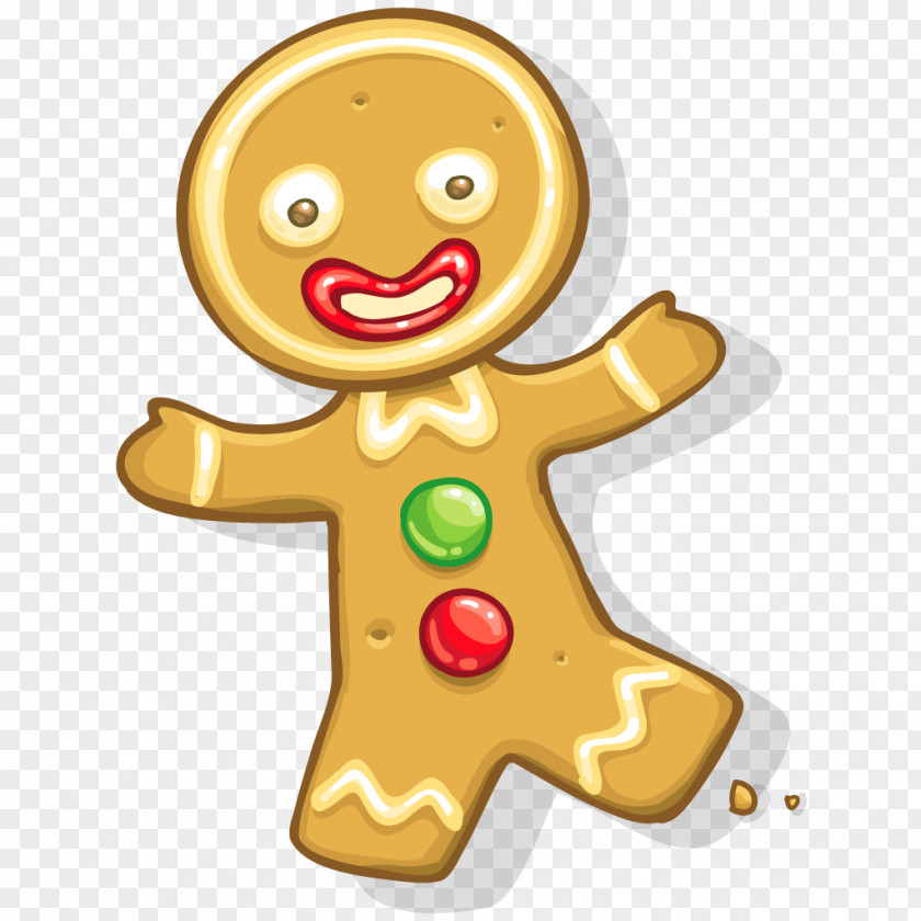 Gingerbread Man Christmas Ornament Food Clip Art PNG