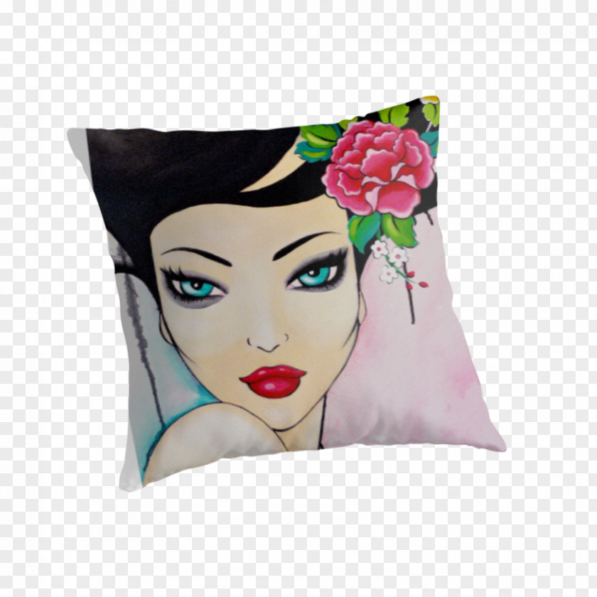 Pillow Cushion Throw Pillows Woman Female PNG