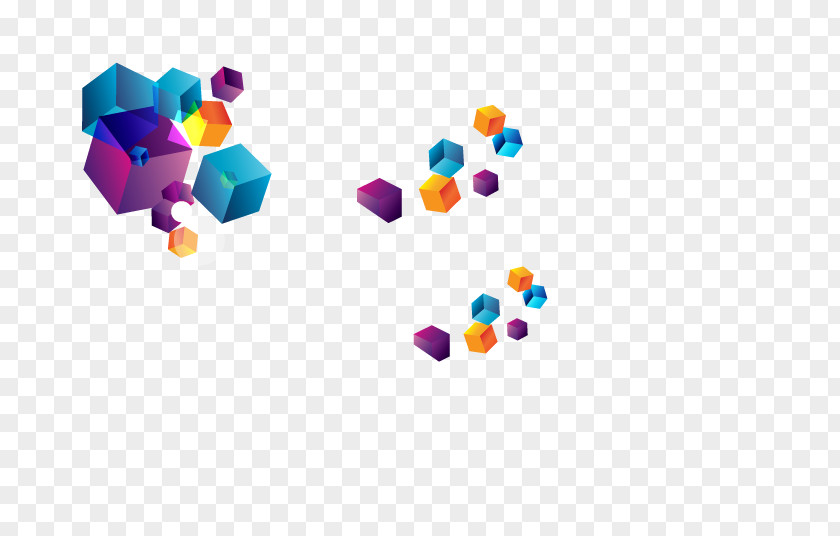 Cube Floating Element Chemical Square PNG