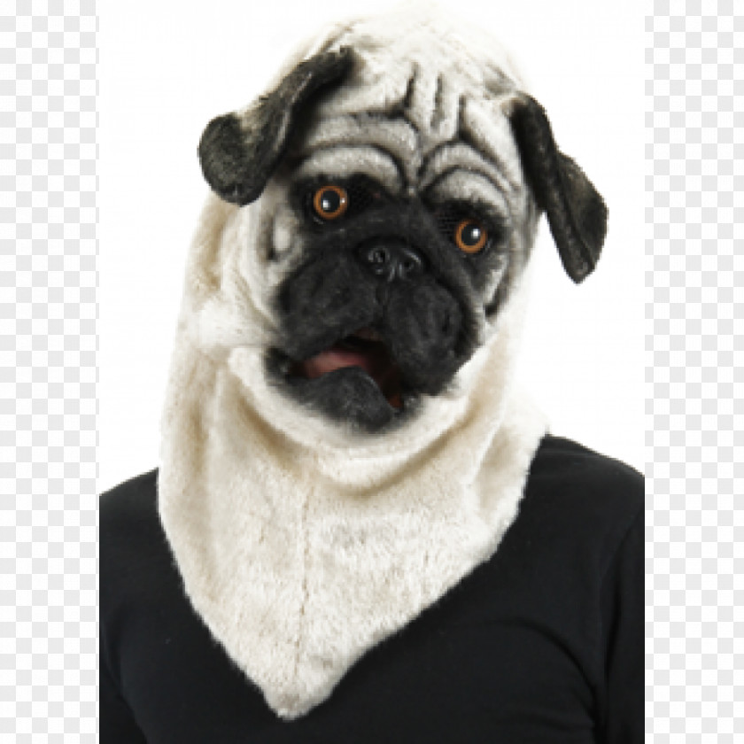 Pug Mask Mouth Halloween Costume PNG
