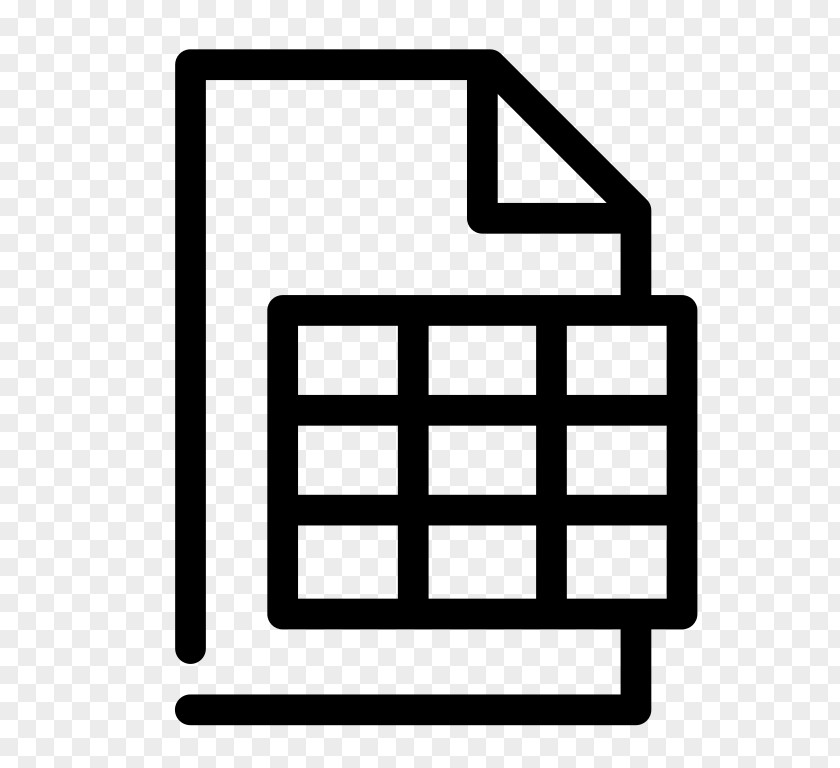 Rectangle Spreadsheet Line PNG