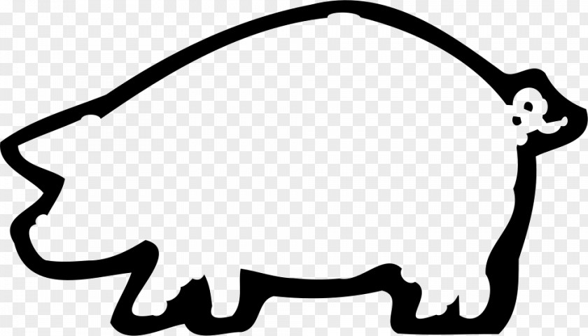 Tummy Pigs Free Download White Line Art Clip PNG