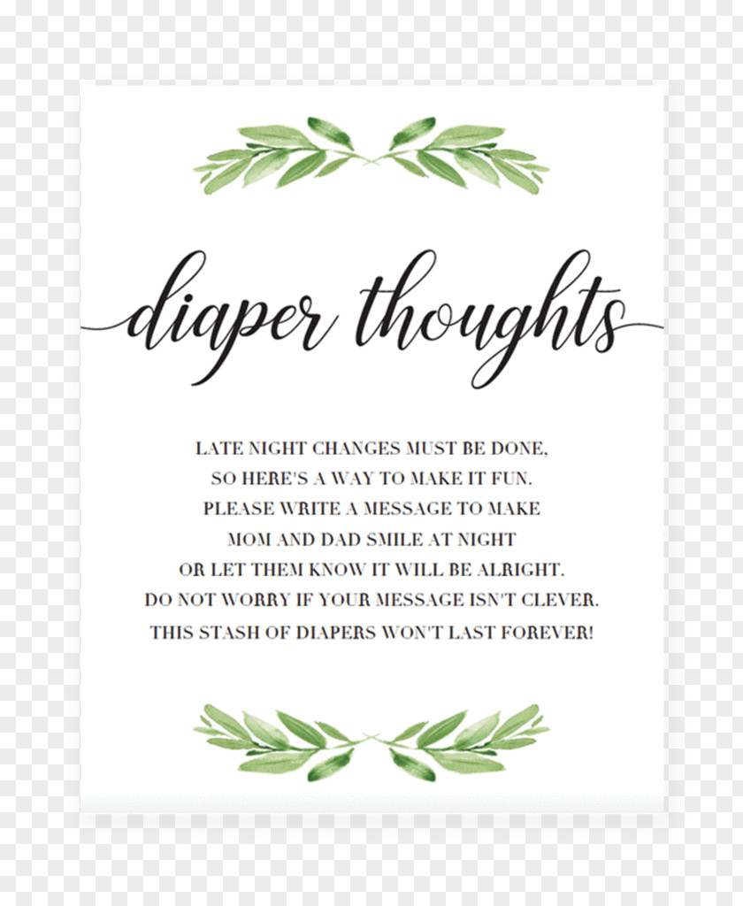 Thoughts Baby Shower Game Party Mother Diaper PNG