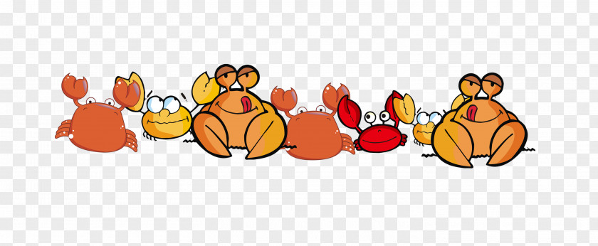 Cartoon Crab Illustration PNG