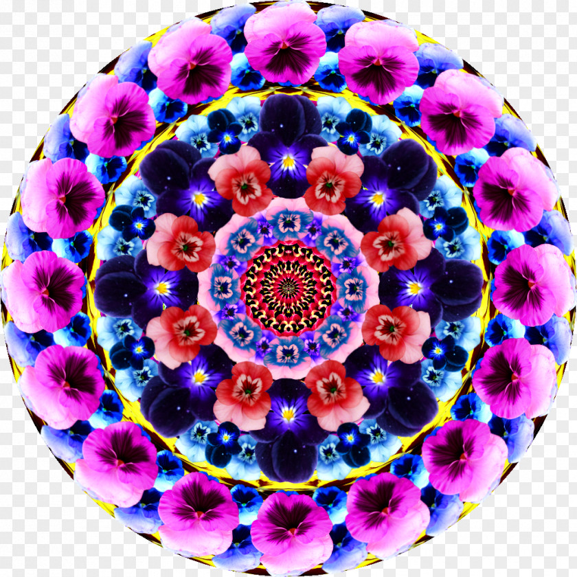 Mandala Flower Kaleidoscope PNG