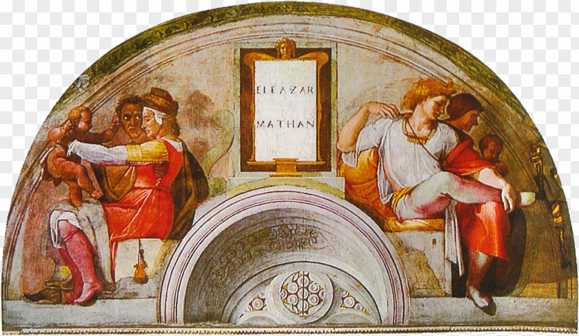 Painting Sistine Chapel Ceiling The Last Judgement Lunette PNG