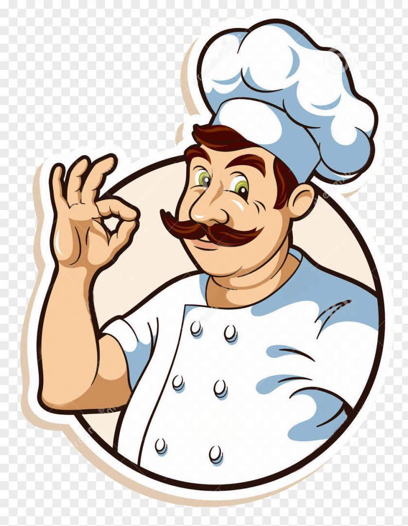 Pleased Gesture Chef Cartoon PNG