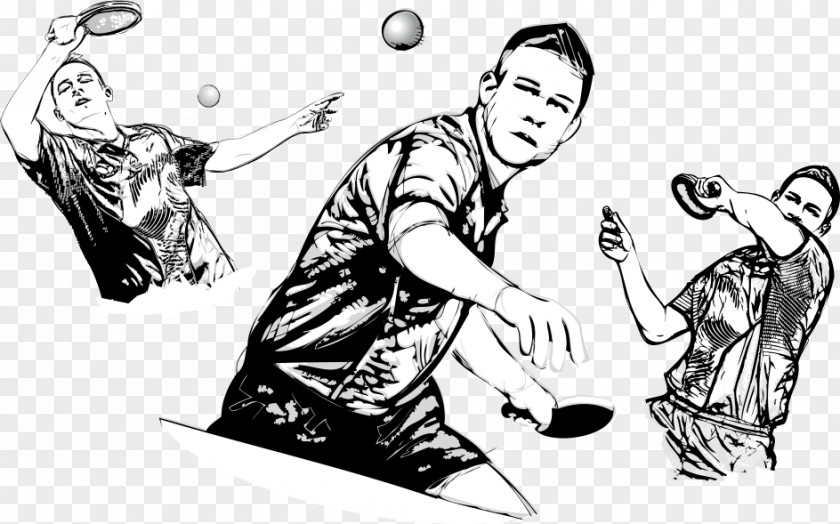 Vector Table Tennis Players Stock Photography Illustration PNG