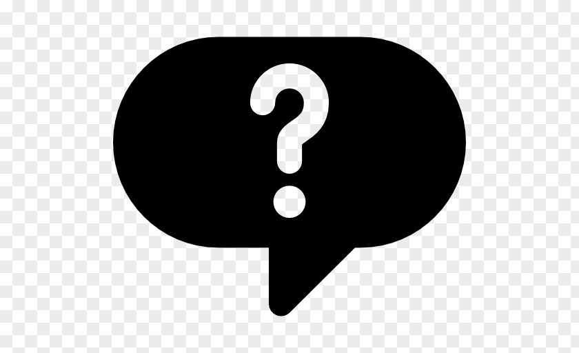 White Question Mark Speech Balloon PNG