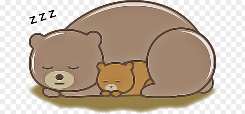 Cartoon Brown Bear Snout Beaver PNG