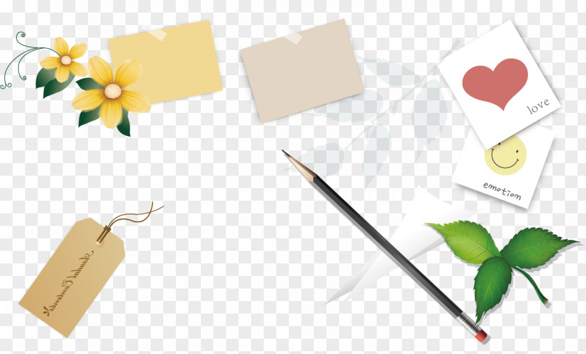 Learning School Pencil Flowers Background Material Paper PNG
