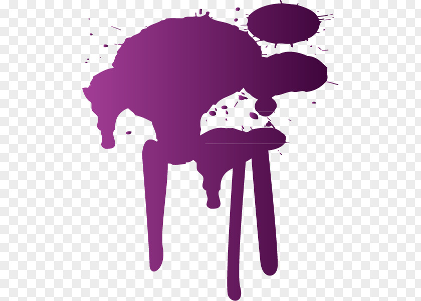 Creative Purple Splash Graphic Design PNG