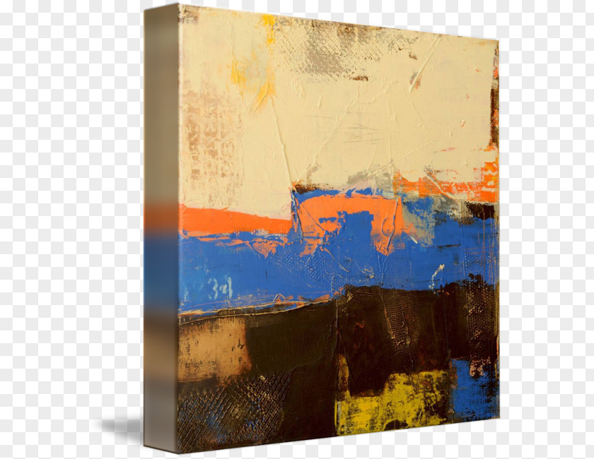 Painting Acrylic Paint Gallery Wrap Modern Art Canvas PNG