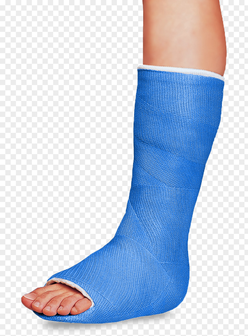 Poeira Blue Plaster Ankle Glass Fiber Sock PNG