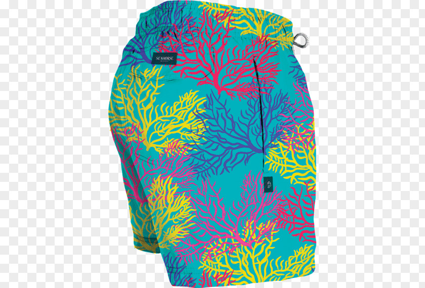 Seahorse. Swimsuit Shorts Turquoise PNG