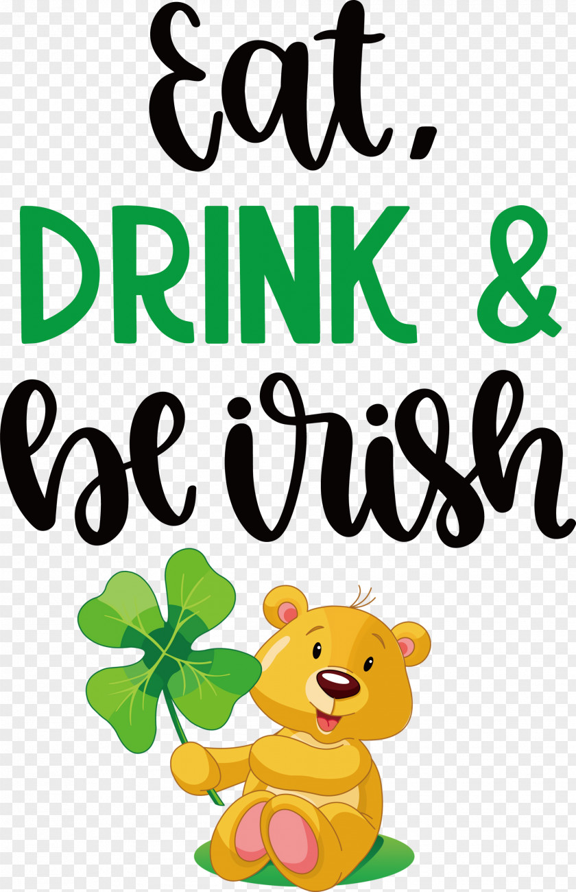 St Patricks Day Saint Patrick Eat Drink And Be Irish PNG