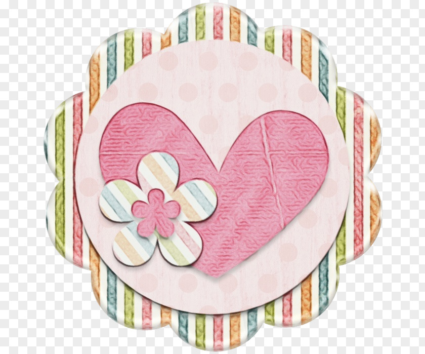 Pink M Heart Tableware M-095 PNG