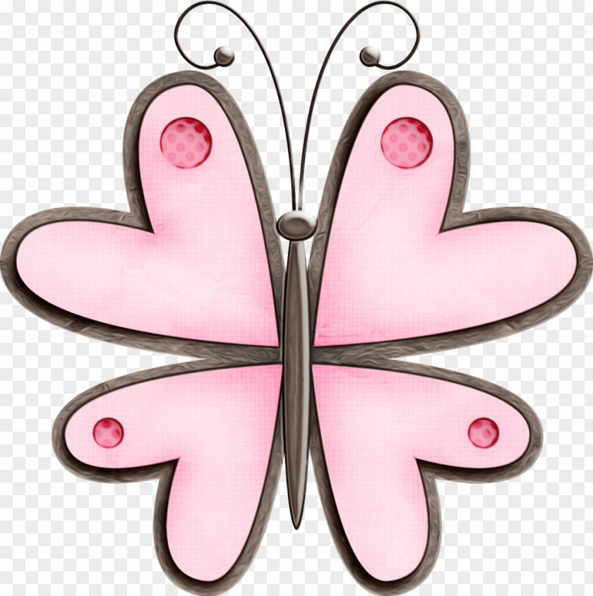 Pink Petal Butterfly Plant Wing PNG