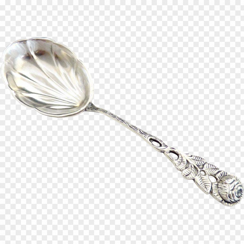 Silver Plate Sugar Spoon Cutlery PNG