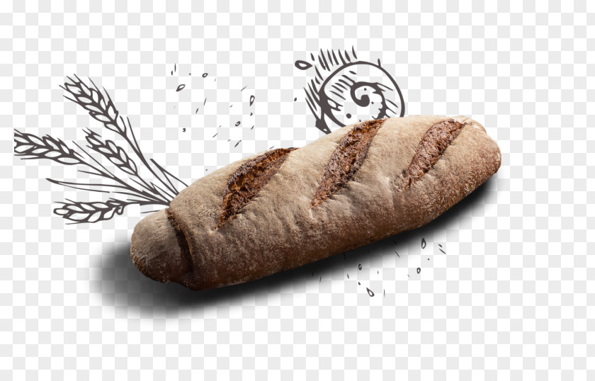 Bread Rye Baguette Whole Grain PNG