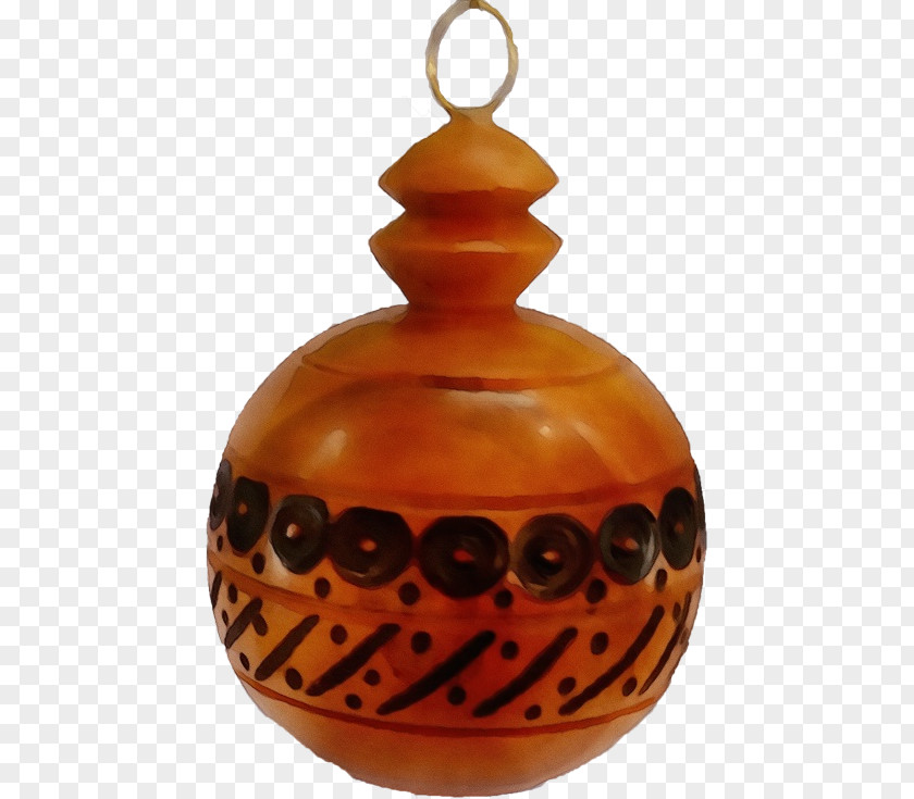 Ceramic Finial Orange PNG