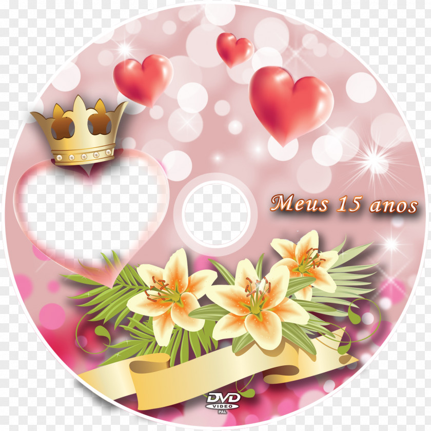 Dvd Compact Disc DVD Floral Design PNG