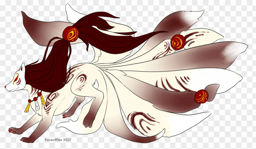 Fox Kitsune Supernatural Mammal Illustration PNG