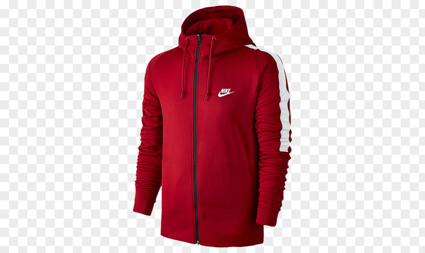 Red Black Jacket With Hood Hoodie T-shirt Nike Sweater PNG