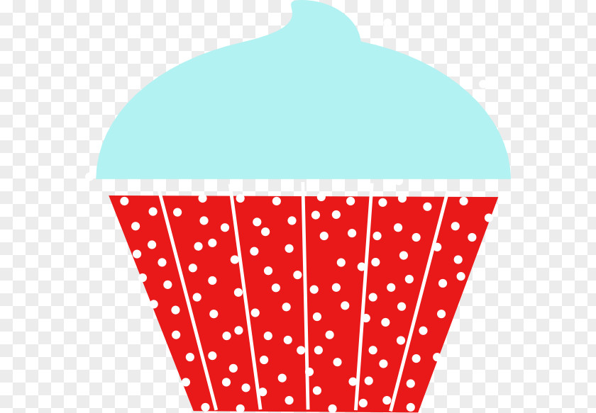 Red Blue Cupcake Muffin Clip Art PNG