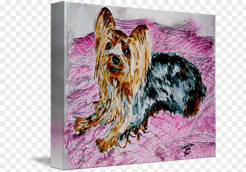 Watercolor Puppy Yorkshire Terrier Australian Silky Cairn Dog Breed PNG