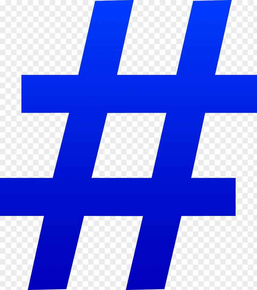 Blue Sign Tag Hashtag Number Facebook Clip Art PNG