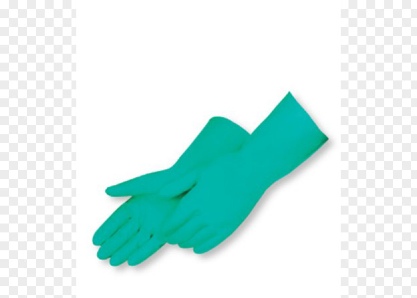 Chemical Resistance Finger Green Glove PNG