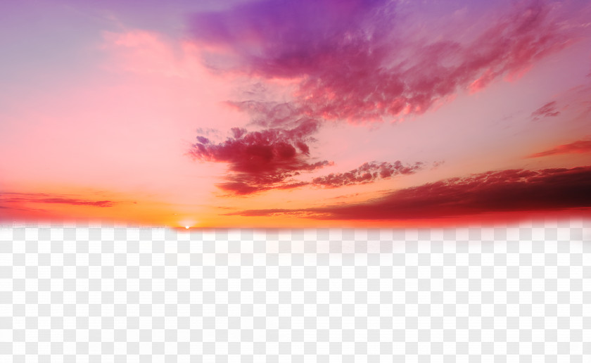 The Sky With Red Clouds At Morning Sunrise Wallpaper PNG