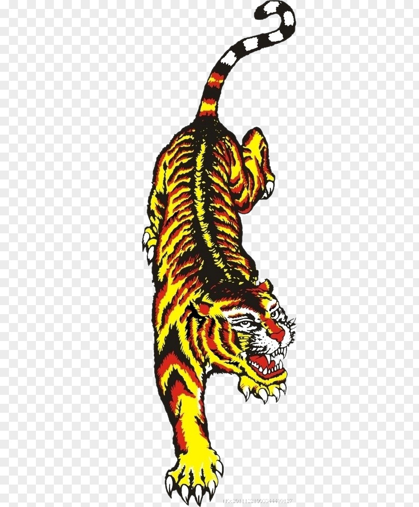 Tiger Golden Euclidean Vector PNG
