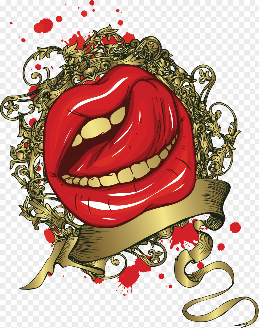 Tongue Illustration Vector Graphics Mouth Clip Art Image PNG