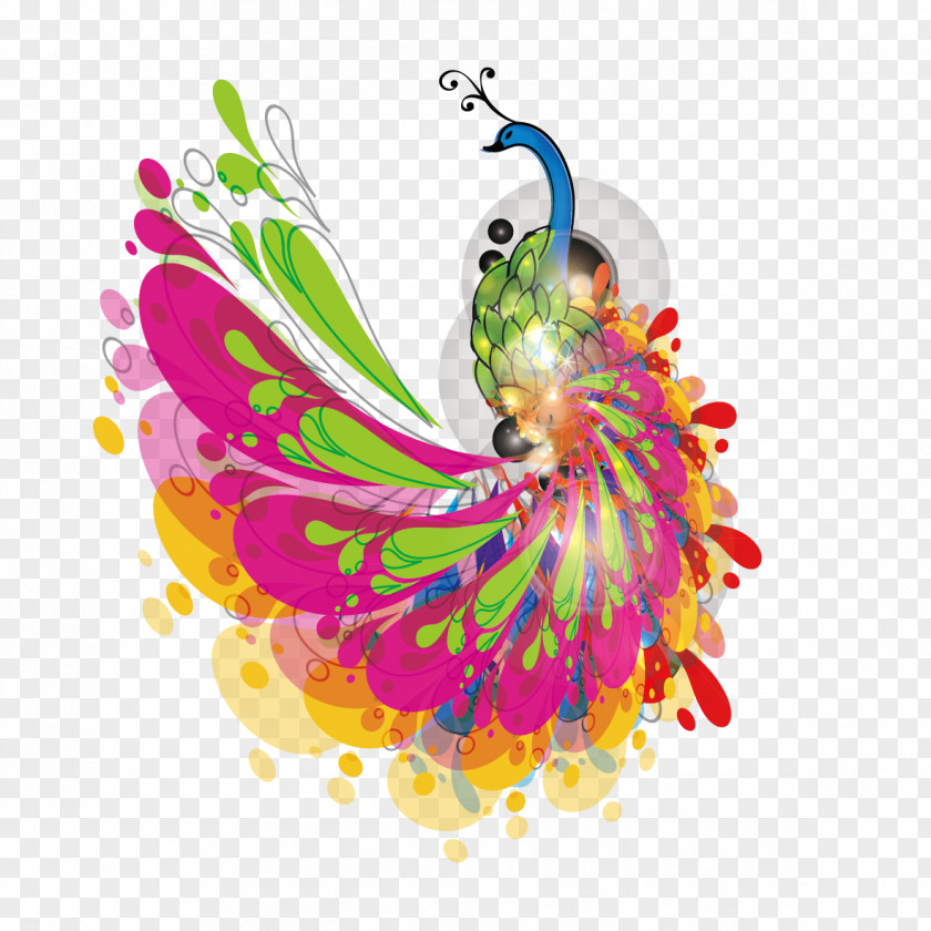 Watercolor Peacock Pattern India Republic Day Wish January 26 Wallpaper PNG