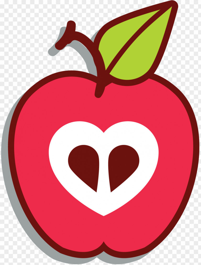 Clip Art Apple Heart PNG