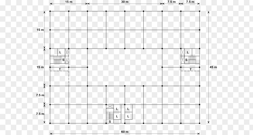 Steel Structure Grid Floor Plan Paper House PNG