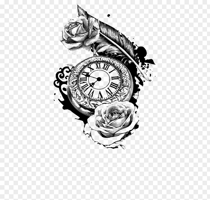 Watch Pocket Tattoo Clock PNG