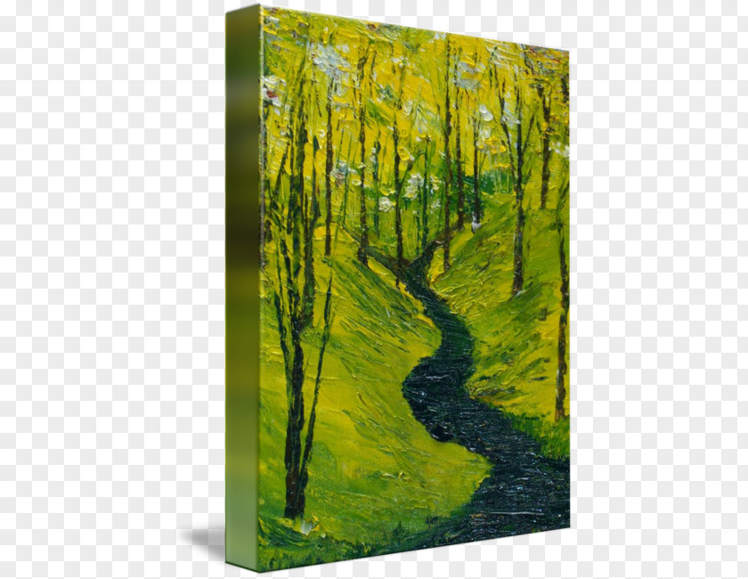 Painting Two Roads Diverged In A Wood, And I -- Took The One Less Traveled By, That Has Made All Difference. Art Acrylic Paint Image PNG