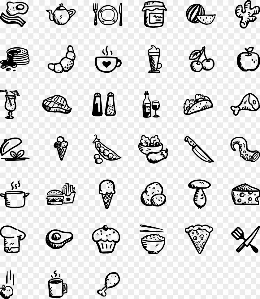 Random Icons Fast Food Restaurant Icon Design PNG