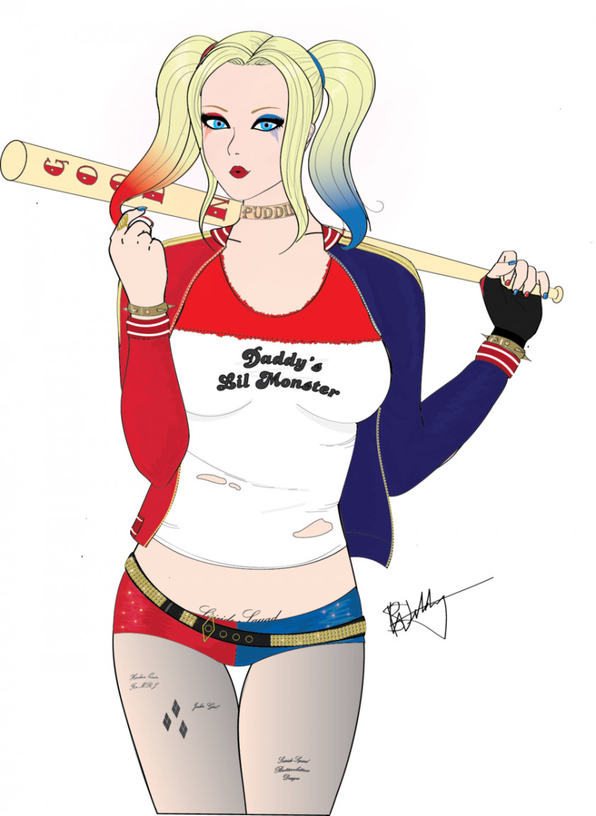Harley Quinn Margot Robbie Suicide Squad Drawing Cartoon PNG