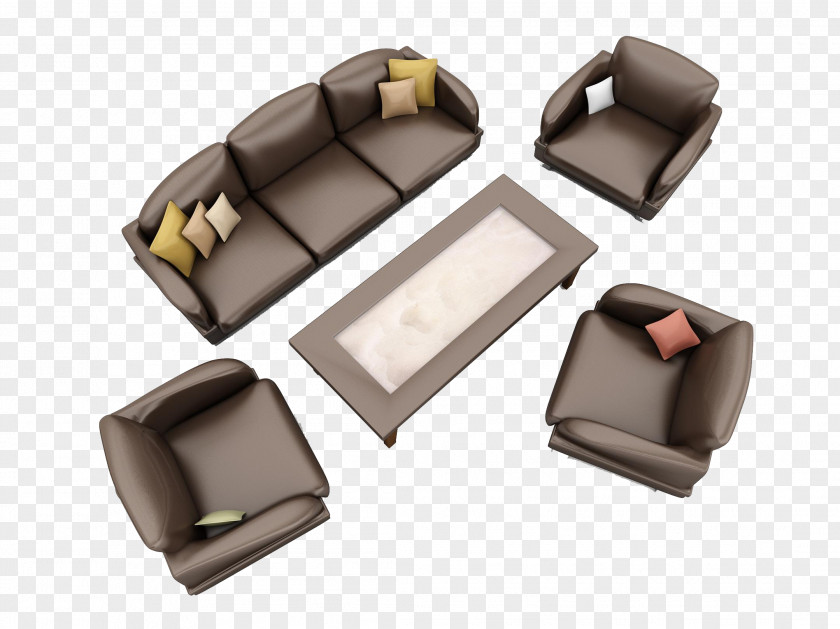 Home Combination Sofa Table Couch Furniture Living Room Illustration PNG