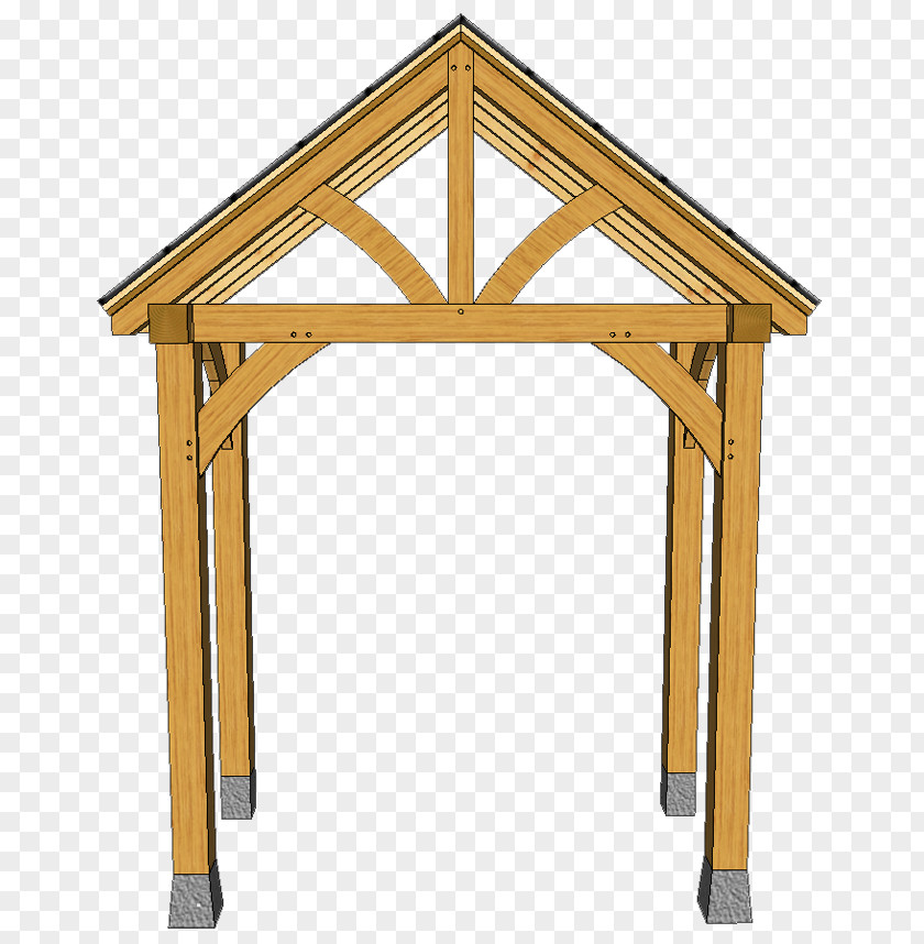 Wooden Truss Porch Post Timber Framing Shed Roof PNG