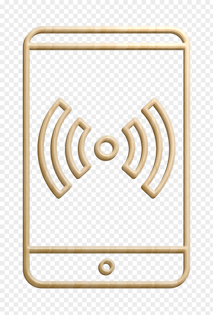 Brass Web Icon Connected Device Hotspot PNG