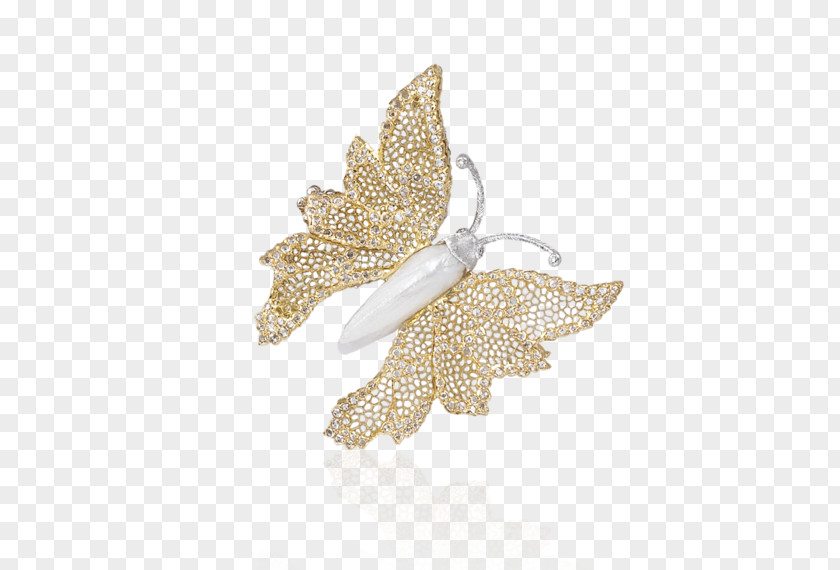 Butterfly Brooch Earring Jewellery Buccellati PNG