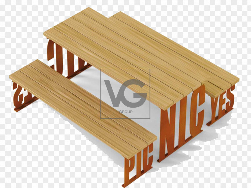 Wooden Bench Picnic Table Street Furniture PNG