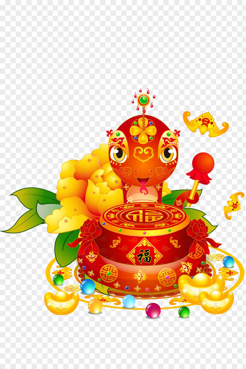 A Red Snake Chinese Zodiac New Year Rat Monkey PNG