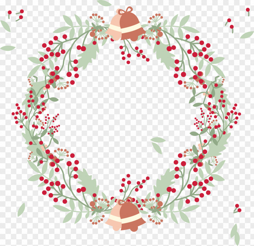 Bridal Bouquet Wreath Twig Designer Christmas Pattern PNG